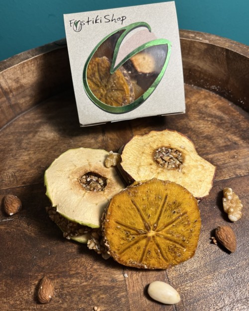 Dried Apples and lotus chips with filling in a package Packaged Products of our own production
