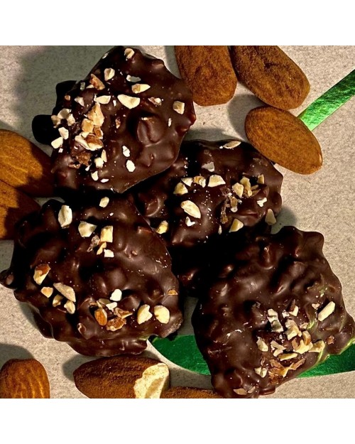 Almond bitter chocolate rock with stevia